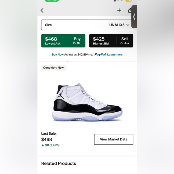 10.5 Worn twice. JORDAN CONCORD 2018. Only issue is no box - Picture 5 of 5